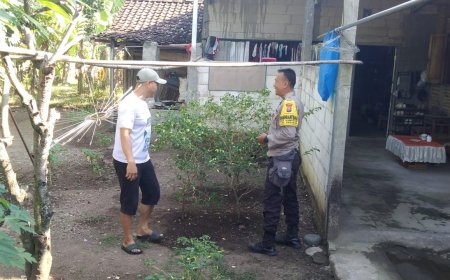 Bhabinkamtibmas Sumbersari Dorong Ketahanan Pangan Melalui Pemanfaatan Pekarangan Bergizi
