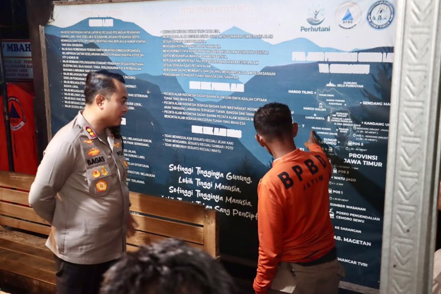 Polres Magetan Siaga 24 Jam di Cemoro Sewu, Antisipasi Rembetan Karhutla Tawangmangu